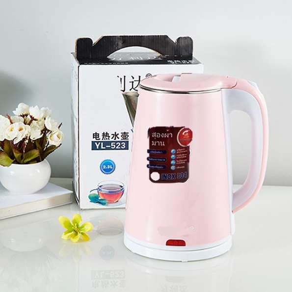 Bình Đun Siêu Tốc Thái Lan - Ấm Đun Nước Siêu Tốc 2 Lớp 2.5L