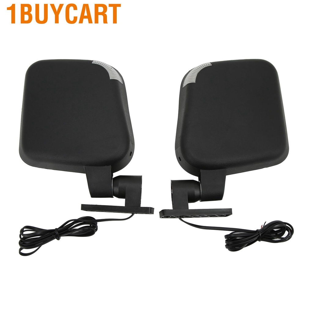 1buycart Rearview Mirror with Turn Signal Light Pair Club Car LED Side Replacement for EZGO Modification