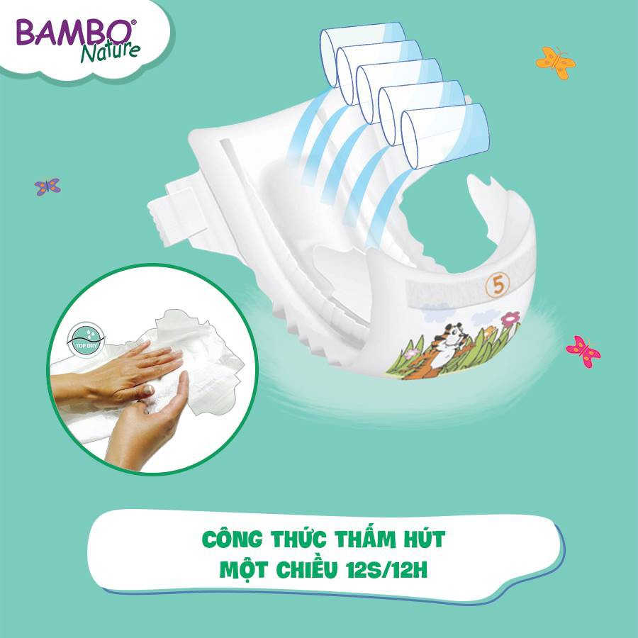 Bỉm - Tã quần Bambo Nature hữu cơ Đan Mạch từ sợi tre, siêu mỏng - mịn -nhẹ- an toàn cho bé số 4-6 (18-22 miếng)