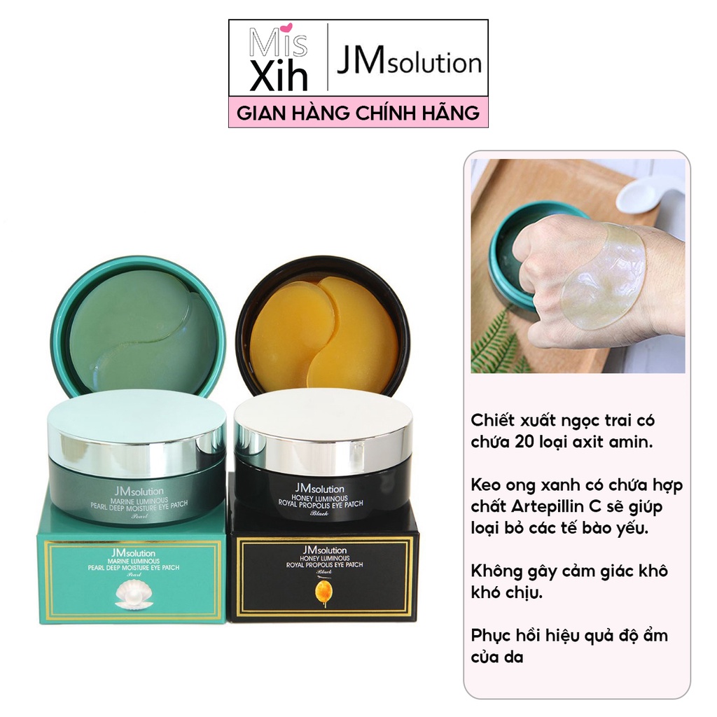 Mặt Nạ Mắt JM solution Lumious Eye Patch 90g - 60 miếng (30 cặp)