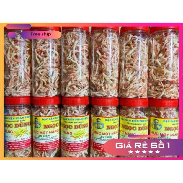 ⚡MÓN NGON MỖI NGÀY⚡Mực Một Nắng Ăn Liền hũ 200GR- Gia vị thơm ngon, hàng mới, date xa