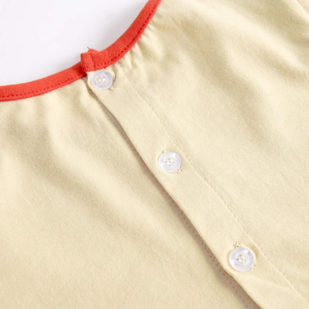 Bộ Áo Liền Quần Sanlutoz Bằng Chất Liệu Cotton Phối Họa Tiết Hoạt Hình Dành Cho Bé Gái