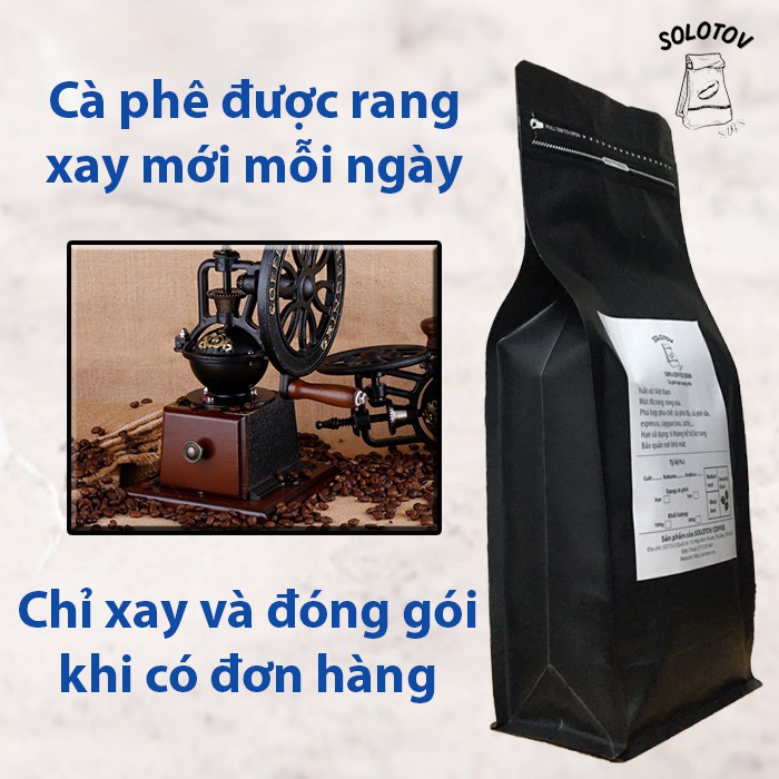 [CÀ PHÊ HẠT RANG MỘC] 100g Cà phê hạt Culi Robusta Arabica rang mộc pha phin pha máy - SoloTov Coffee (Trộn theo tỷ lệ) | BigBuy360 - bigbuy360.vn