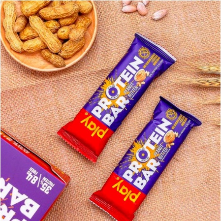 Thanh năng lượng Play Protein Bar 45gram - Vị bơ đậu phộng