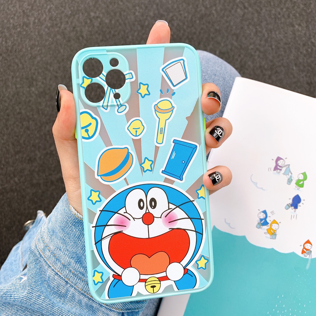 [Mã ELORDER5 giảm 10K đơn 20K] [ IPHONE ] Ốp Lưng Nhám Chống Sock, Va Đập Bảo Vệ Camera Doreamon - G090