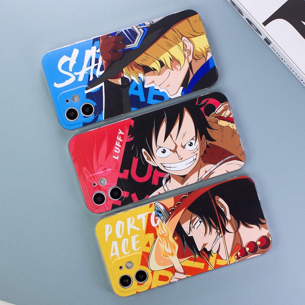 Ốp Điện Thoại Tpu Mềm Chống Sốc In Hình ONE PIECE Cho iPhone 11 12 13 pro max XS X XR XSMax 7 8 6 6s plus 5 4 SE 2020