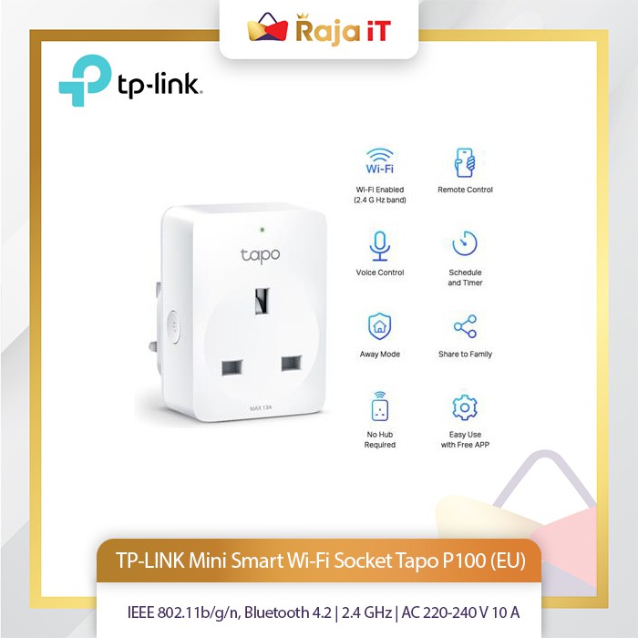 Ổ Cắm Wifi Thông Minh Mini Tp-link P100 (eu) Wifi-fi 2.4g (1t1r) Bt