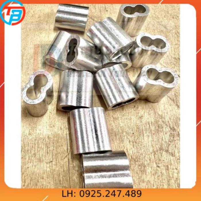 Đầu nhôm cốt nhôm khóa dây cáp Phi [ 10mm ] CÁP THÉP Thái Bình VinàN