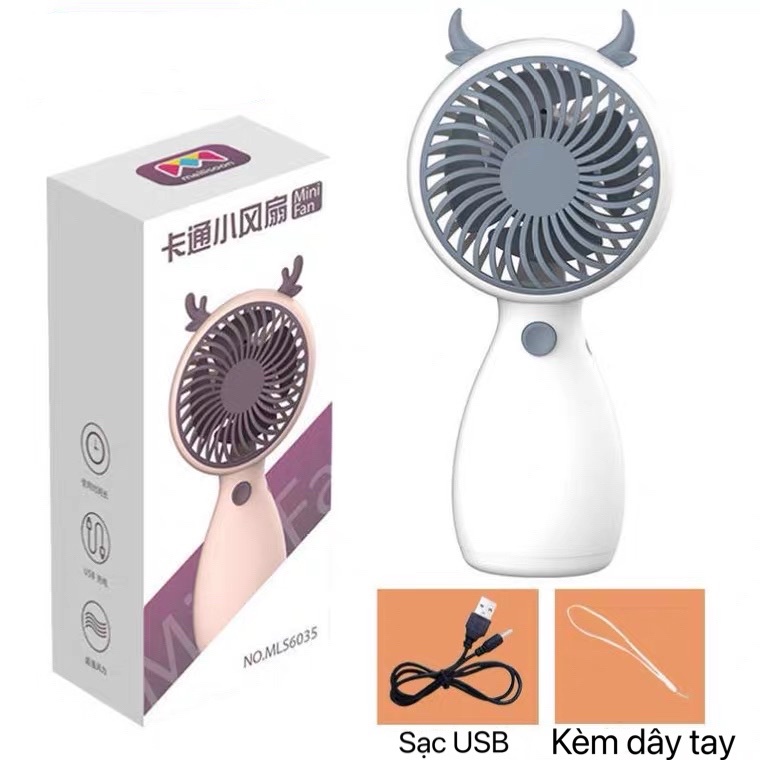 Quạt Nhỏ Cầm Tay USB Quạt Nhỏ Hoạt Hình Cầm Tay Gió Lớn Không Ồn Sạc Điện Mini Cho Ký Túc Xá Sinh Viên,Rare Department