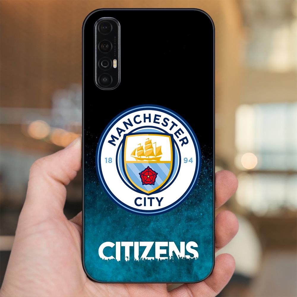 Ốp lưng Oppo Reno 3 Pro viền đen in hình Manchester City MC