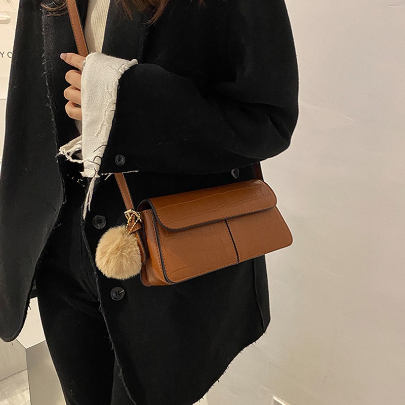 Túi Đeo Vai Họa Tiết Da Cá Sấu Phong Cách Âu Mỹ Cổ Điển Dành Cho Nữ