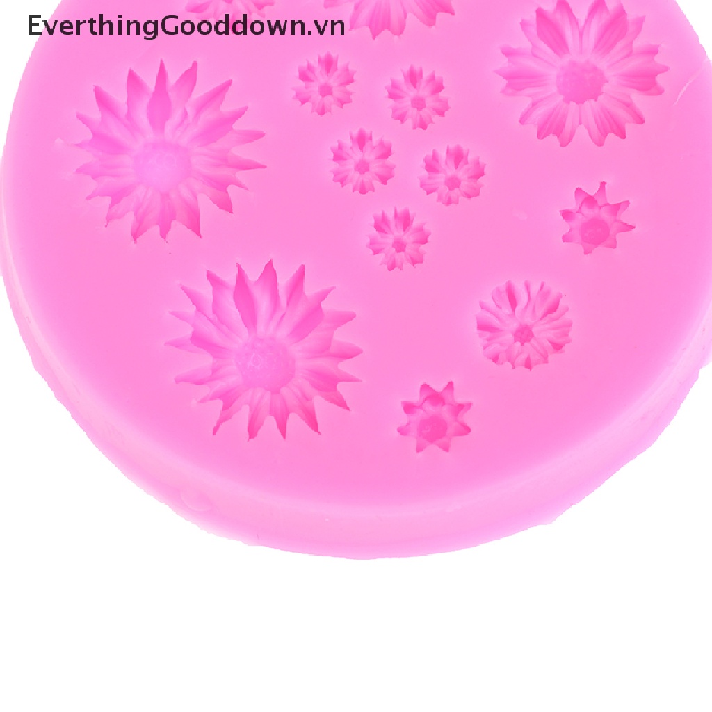 Khuôn Silicone Tạo Hình Hoa Cúc Trang Trí Bánh