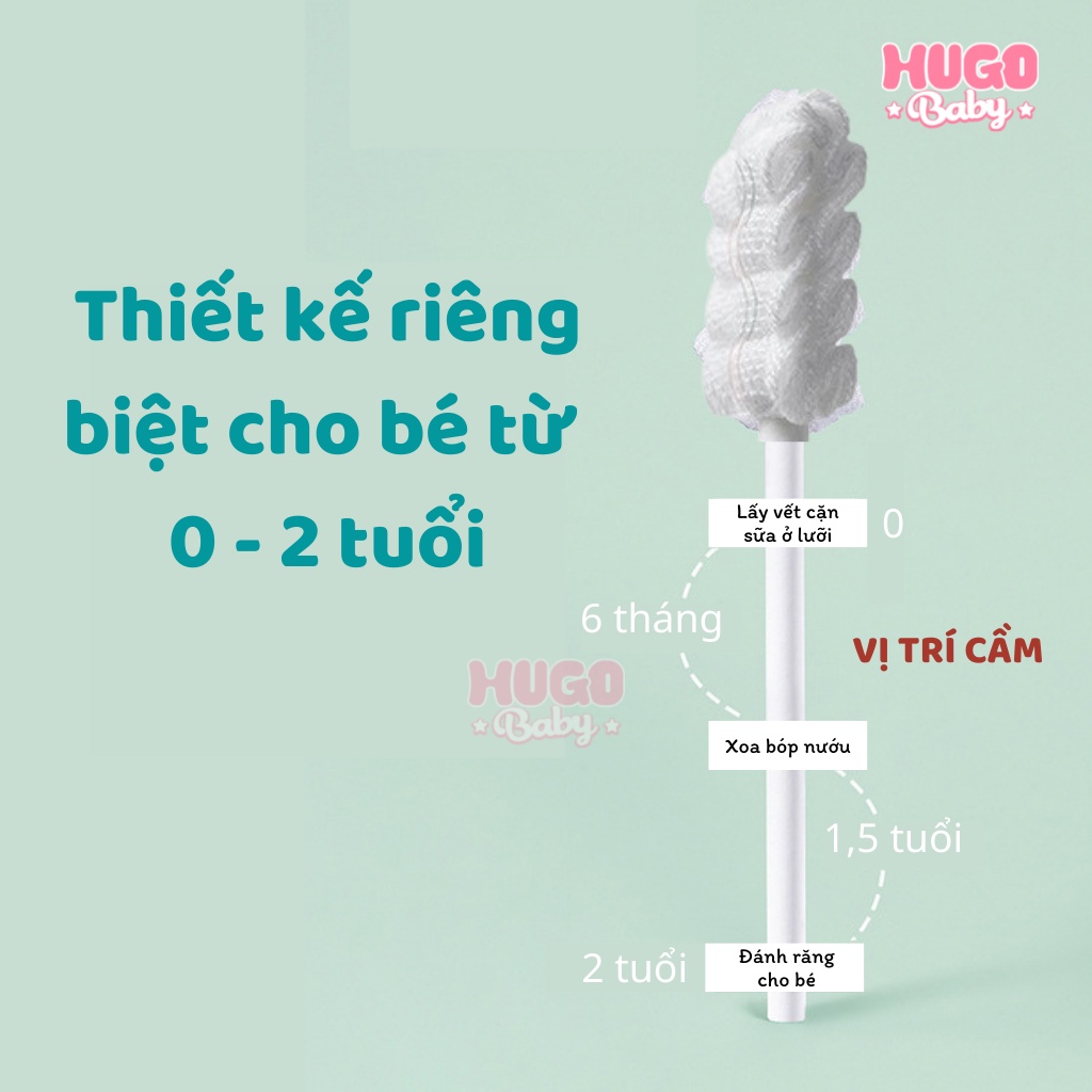 Rơ lưỡi cho bé, tưa lưỡi V-coool hộp 30 que