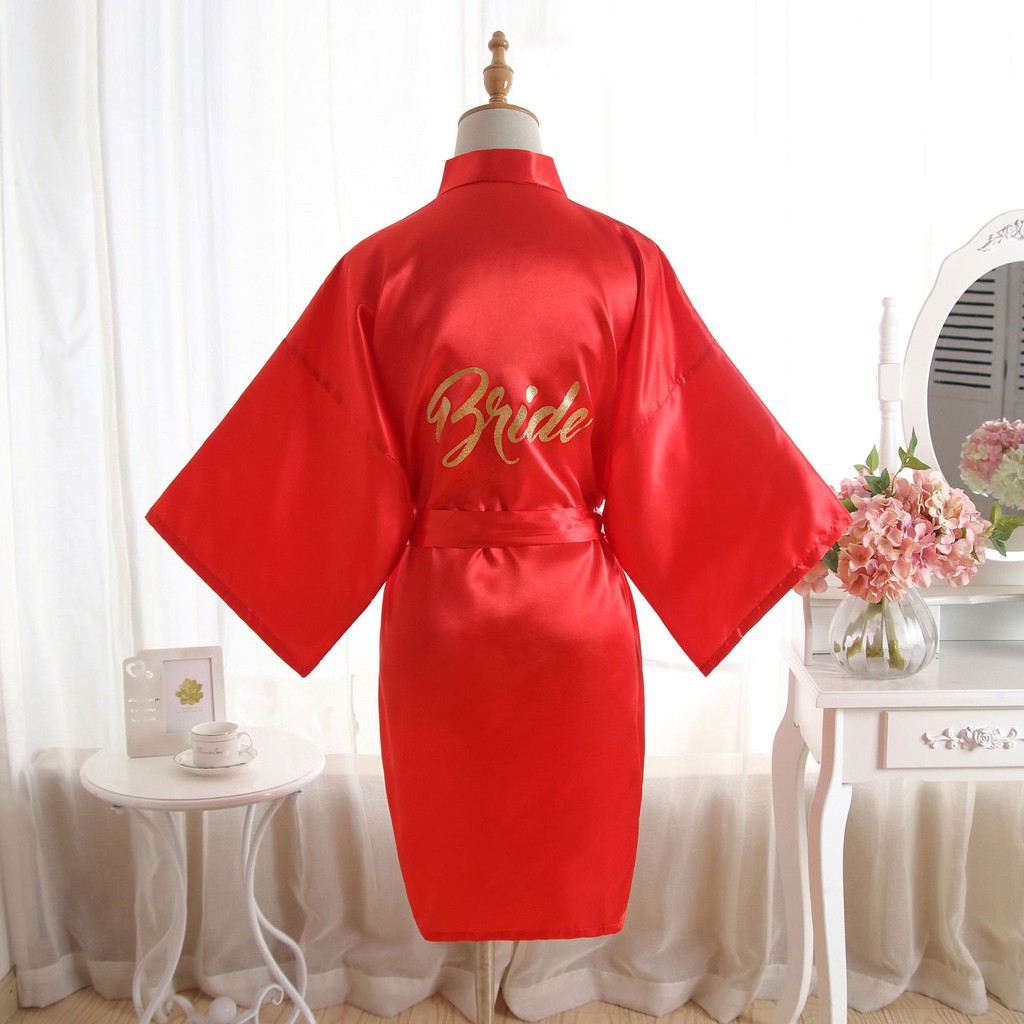 Áo Choàng Ngủ Vải Lụa Satin Cho Nữ