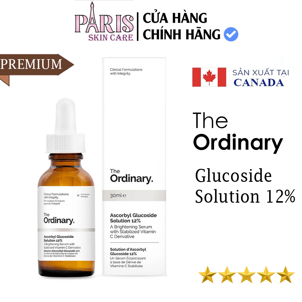 Serum The Ordinary Ascorbyl Glucoside Solution 12% siêu dưỡng Sáng da Chống Lão Hóa da