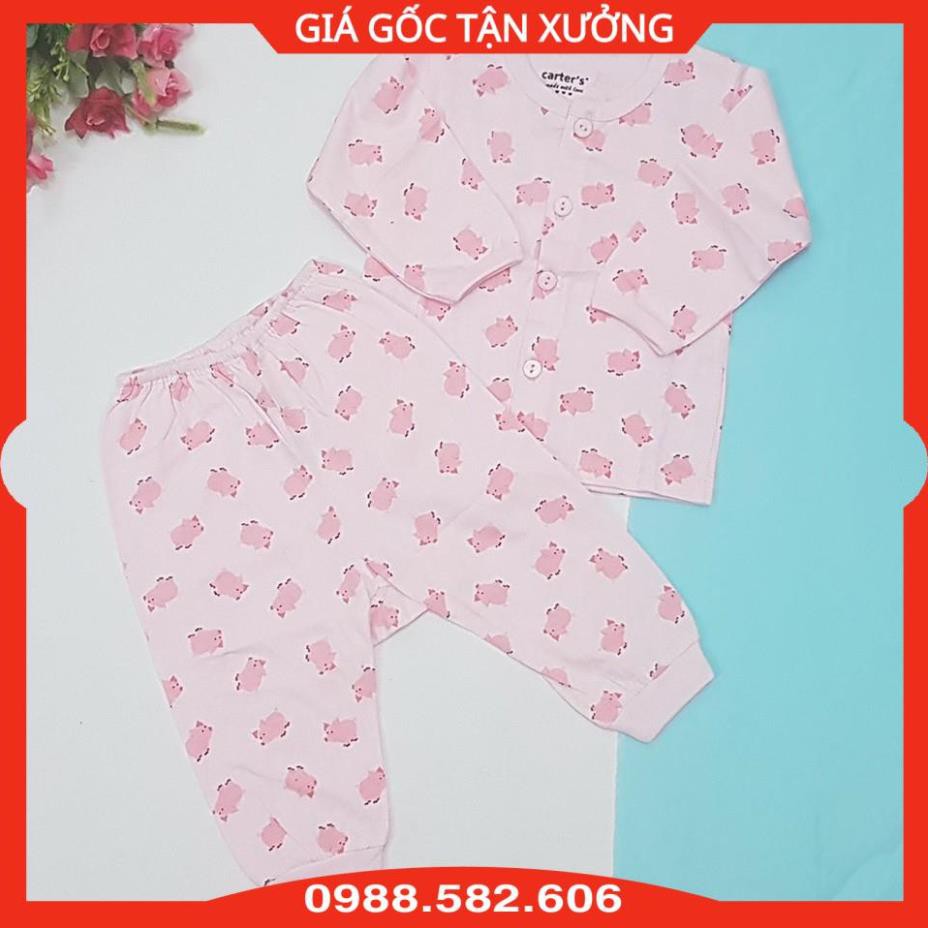 Bộ Quần Áo Dài Tay Cotton Carter In Họa Tiết Dễ Thương Cho Bé