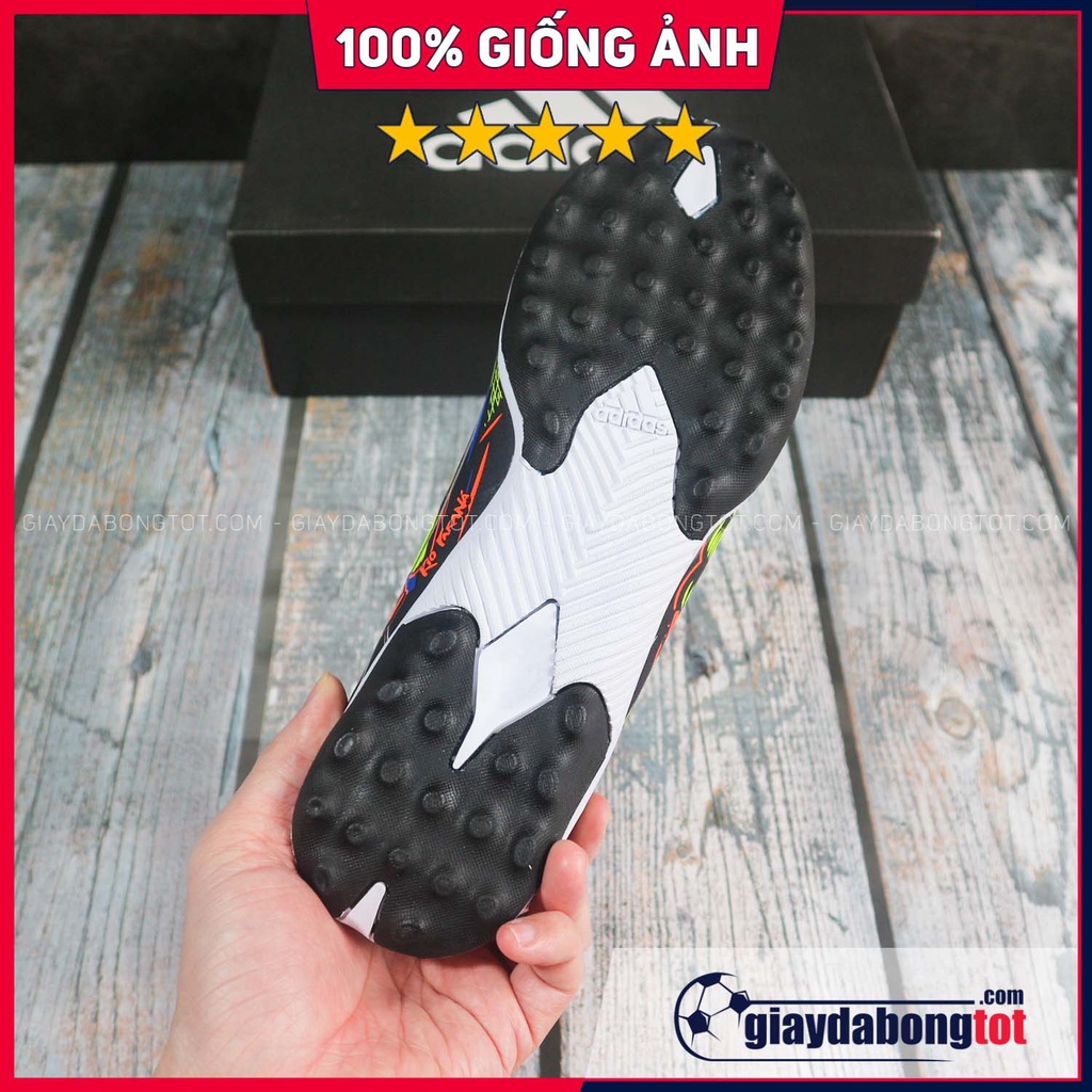 Giày Đá Bóng Chân Bè Nemeziz 19.3 TF Trắng Vạch Vàng | Đinh sân cỏ nhân tạo, Da mềm, Cổ cao, Trọng lượng nhẹ