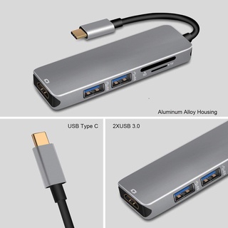 Hub chia USB Type-C 5 Cổng HDMI/2*USB 3.0/SD/TF