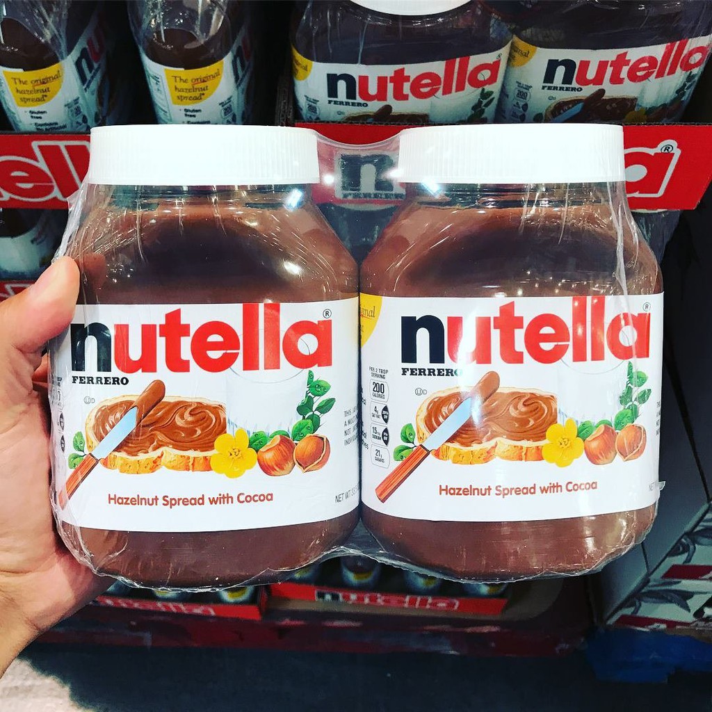 [NUTELLA USA] BƠ HẠT PHỈ CACAO SOCOLA PHẾT SANDWICH NUTELLA SPREAD TWIN PACK 26.5 OZ 950G CỰC NGON (CHUẨN COSTCO USA)