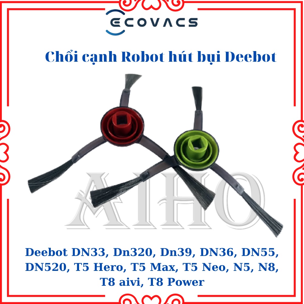 Chổi Robot Hút Bụi, Lau Nhà Ecovacs Deebot Lắp Quét Bên Cạnh Seri: DN, T5, N5, N8, T8 | Aiho Shop