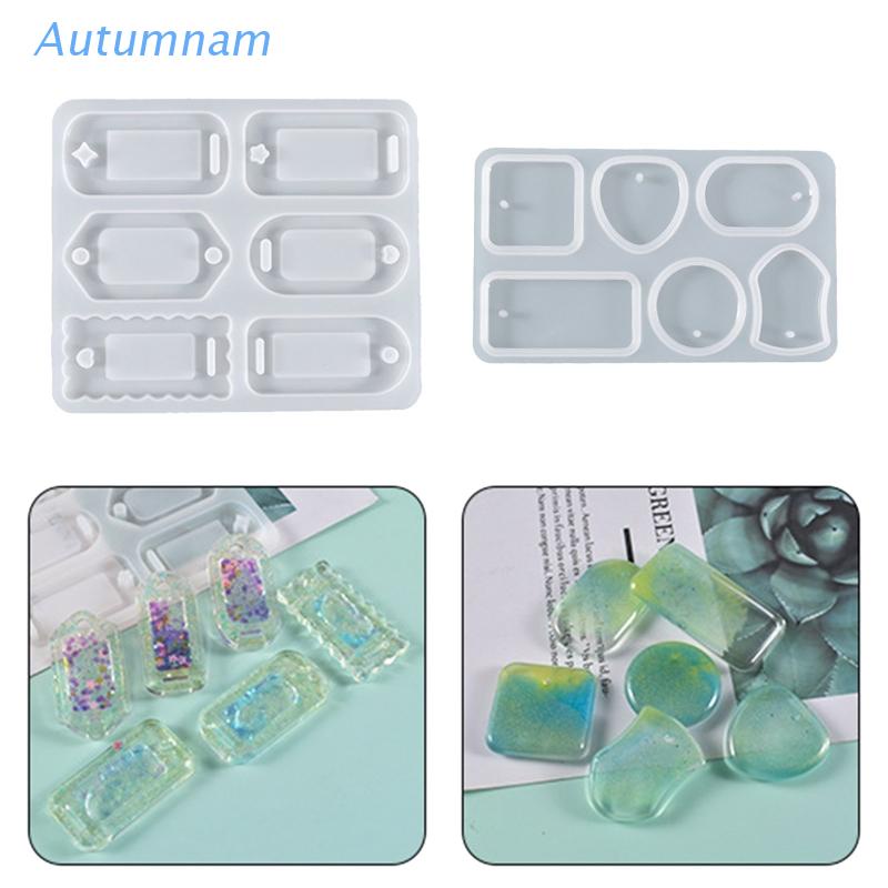 Khuôn Silicone Làm Mặt Dây Chuyền/Móc Khóa Bằng Epoxy Resin Không Đục Lỗ