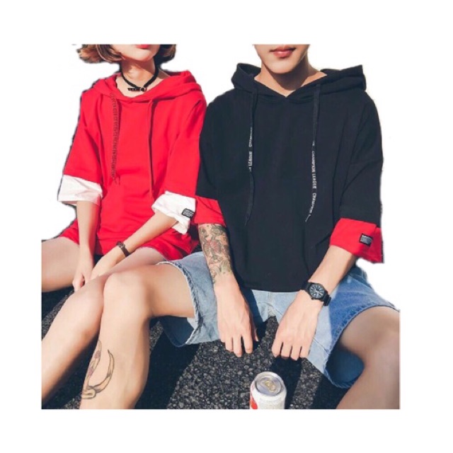 Áo hoodie thái form rộng tay lỡ hoodie