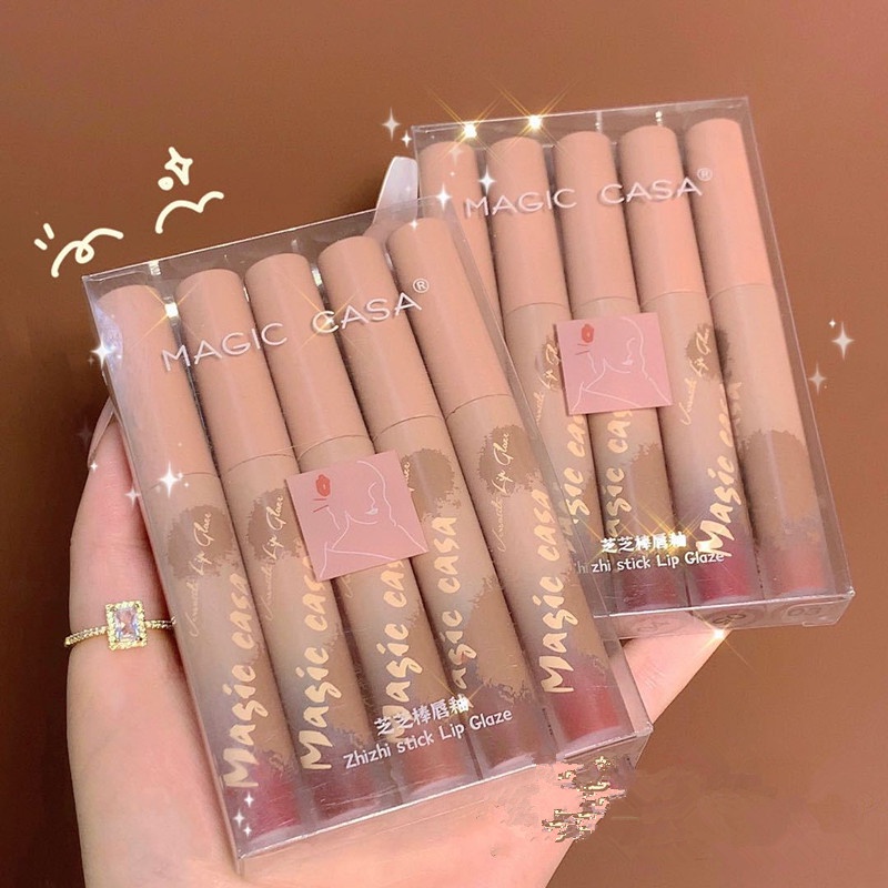 Set 5 Cây Son Kem Lì MAGIC CASA Fluffy Lip Glaze | BigBuy360 - bigbuy360.vn