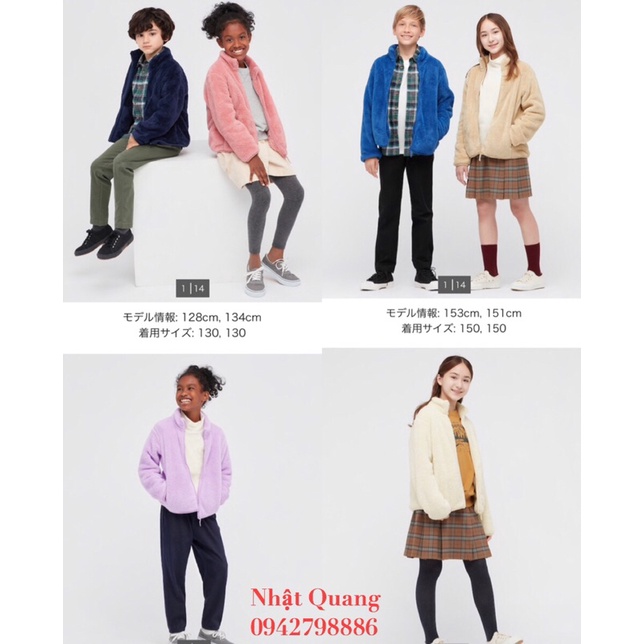 Áo lông cừu kid uniqlo nhật chính hãng