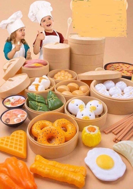 Bộ đồ chơi bánh bao siêu yêu cho bé - loại hộp 88 chi tiết