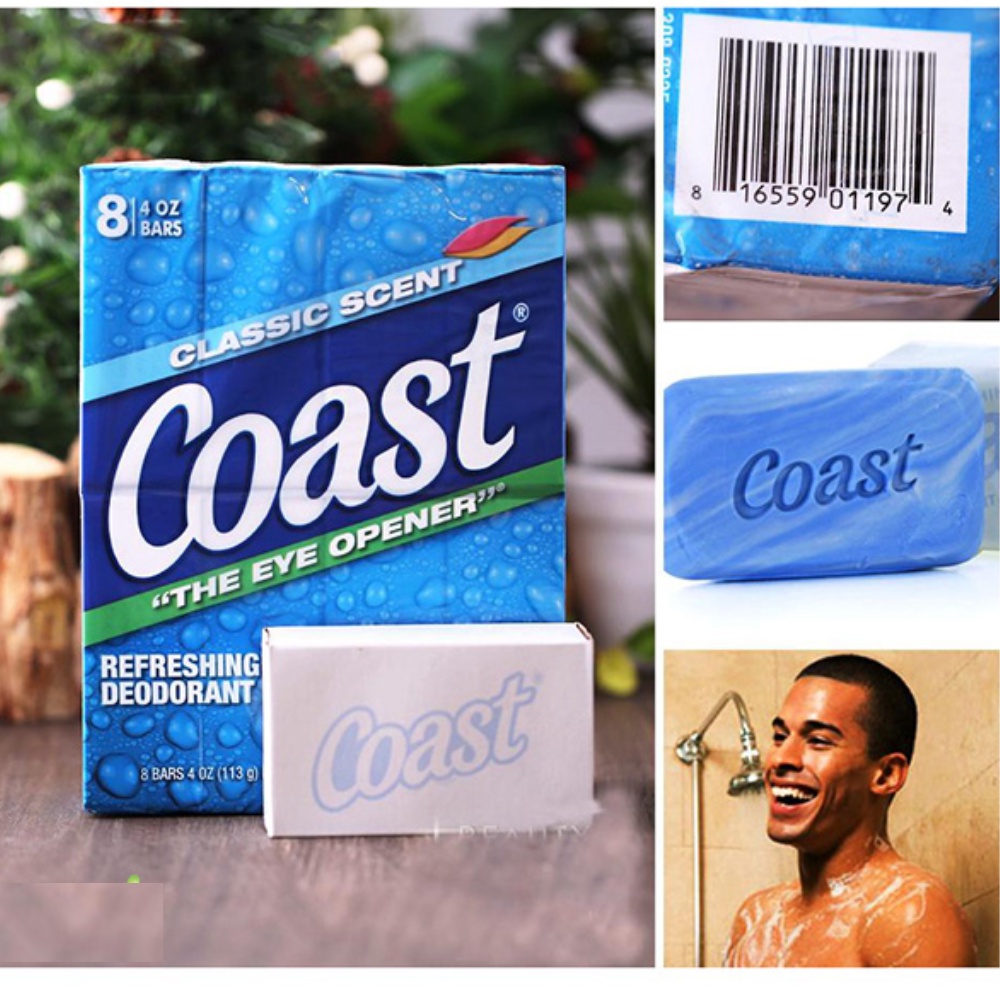 Xà bông cục Coast Hàng Mỹ, Bánh xà phòng 113g 1 Lốc 8 Bánh  - Shop Lavenic