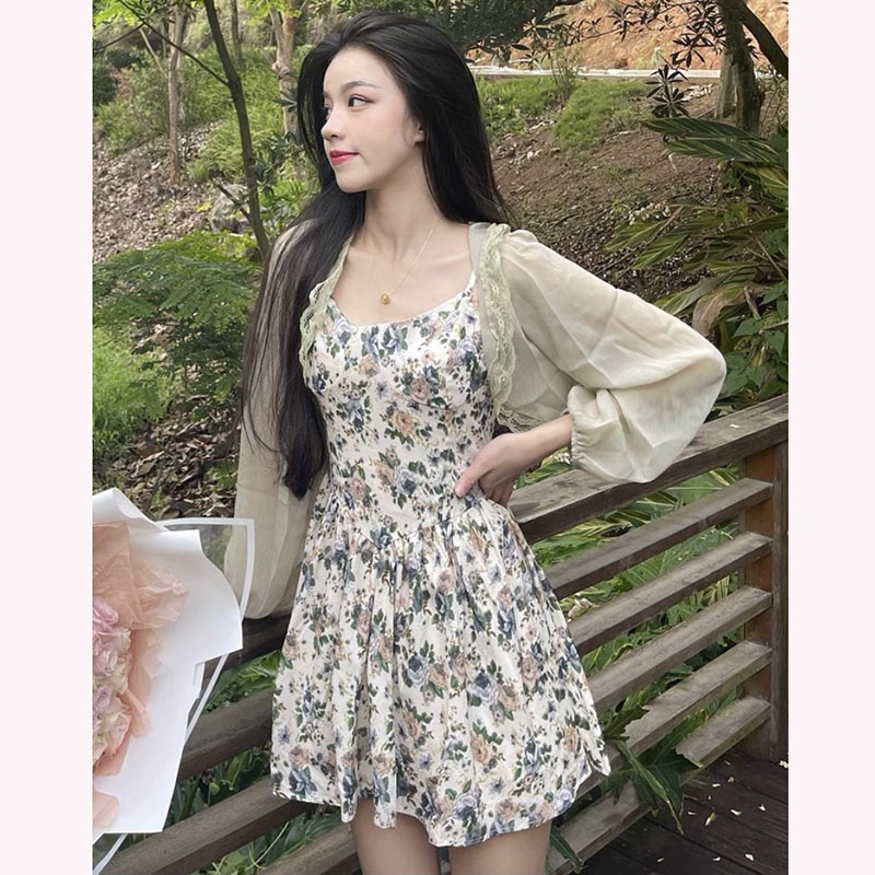 Váy 2 Dây Hoa Xòe Đuôi Cá Siêu Xinh M236- Lolla_Fashion