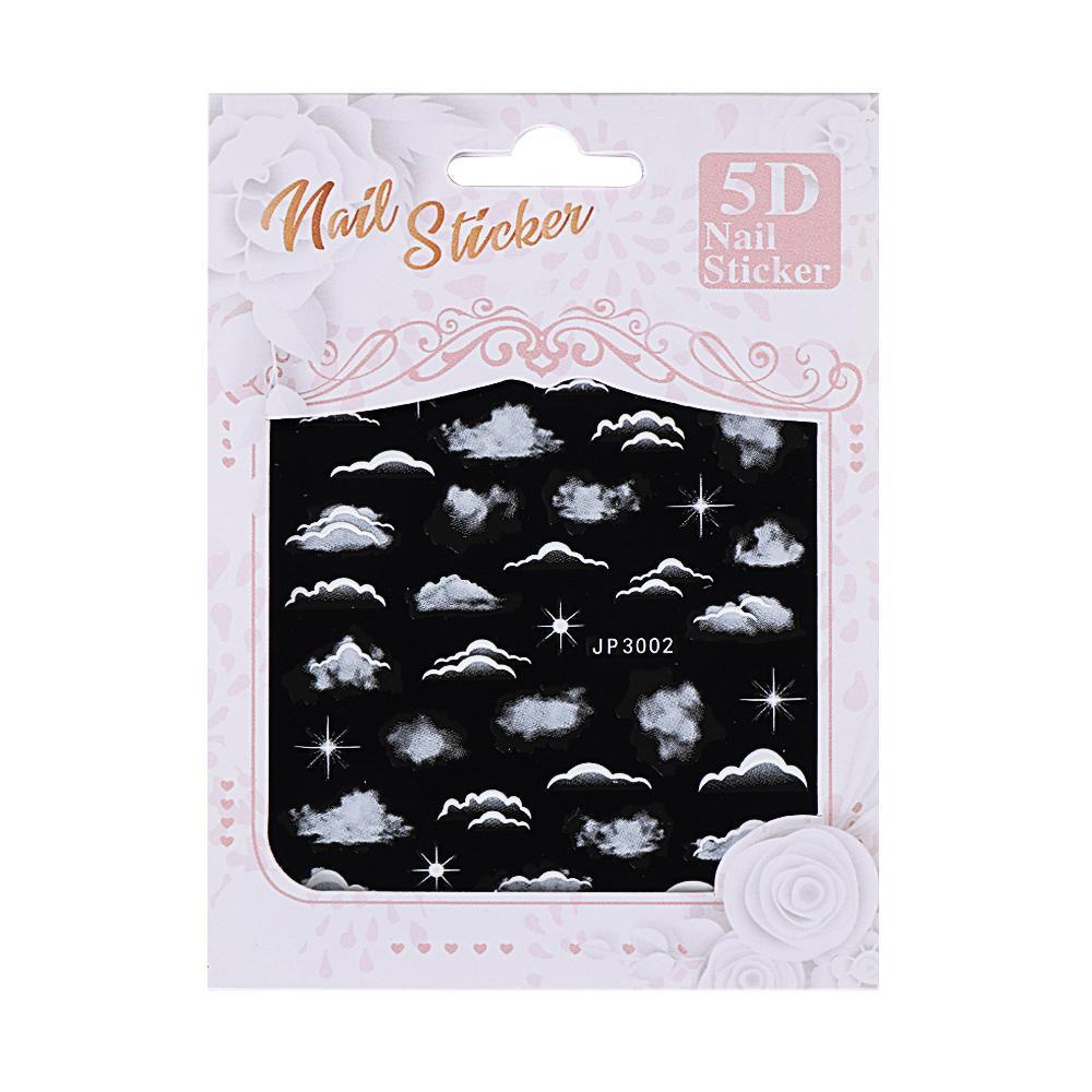 Sticker Dán Móng Họa Tiết Hoa Trắng