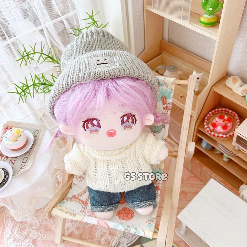 Búp Bê Mặc Áo Len Xinh Xắn 20cm Dễ Thương