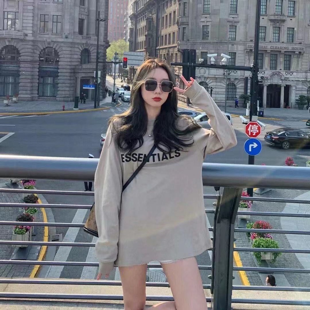 Áo sweater form rộng ESSENTIALS nỉ da cá cực xịn | BigBuy360 - bigbuy360.vn