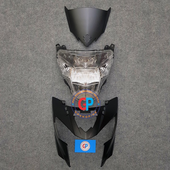 Đầu đèn Satria 150 Fi đen nhám
