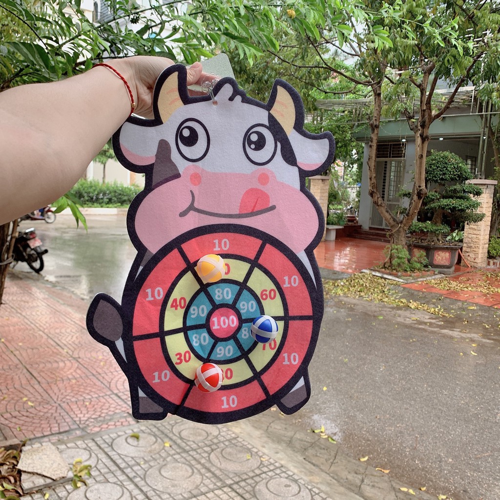 Trò Chơi Bảng Phi Tiêu Ném Bóng Dính Vui Nhộn Giúp Bé Phát Triển Thể Chất Tặng Kèm 3 Bóng An Toàn Cho Bé