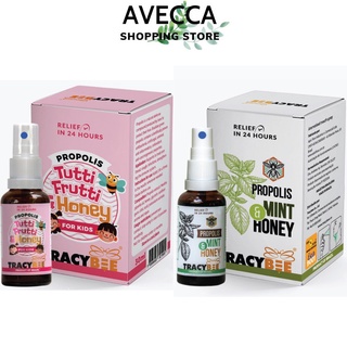 Keo Ong Xịt Giảm Đau Họng Tracybee (Vị Trái Cây Và Bạc Hà) Propolis Tutti Frutti & Honey Tracybee (30ml)