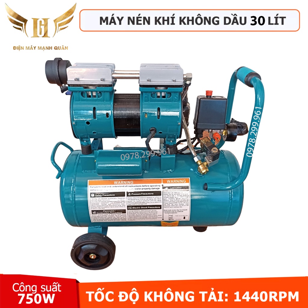 Máy nén khí không dầu T - max Bình 30L 220V-1HP T-Max TM-750 , Công Nghệ Japan