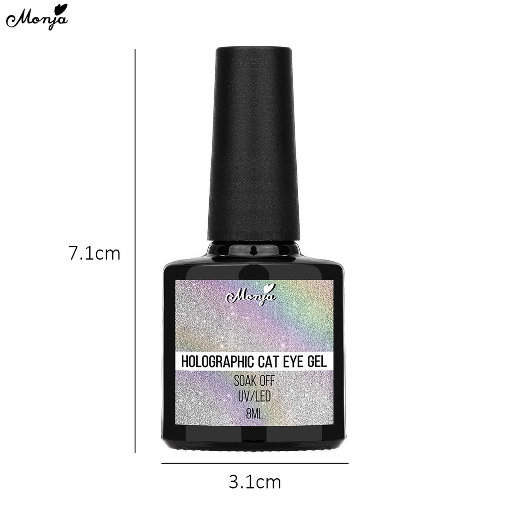 Gel sơn móng tay MONJA 8ml hiệu ứng mắt mèo phản quang từ tính độc đáo cao cấp