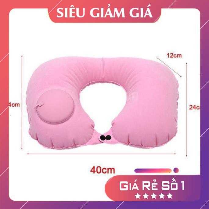 [Hàng cao cấp] Gối kê cổ bơm hơi tự động, gối chữ U đem đi du lịch, tựa đầu ô tô, văn phòng tiện lợi  - Lan Chi Mart