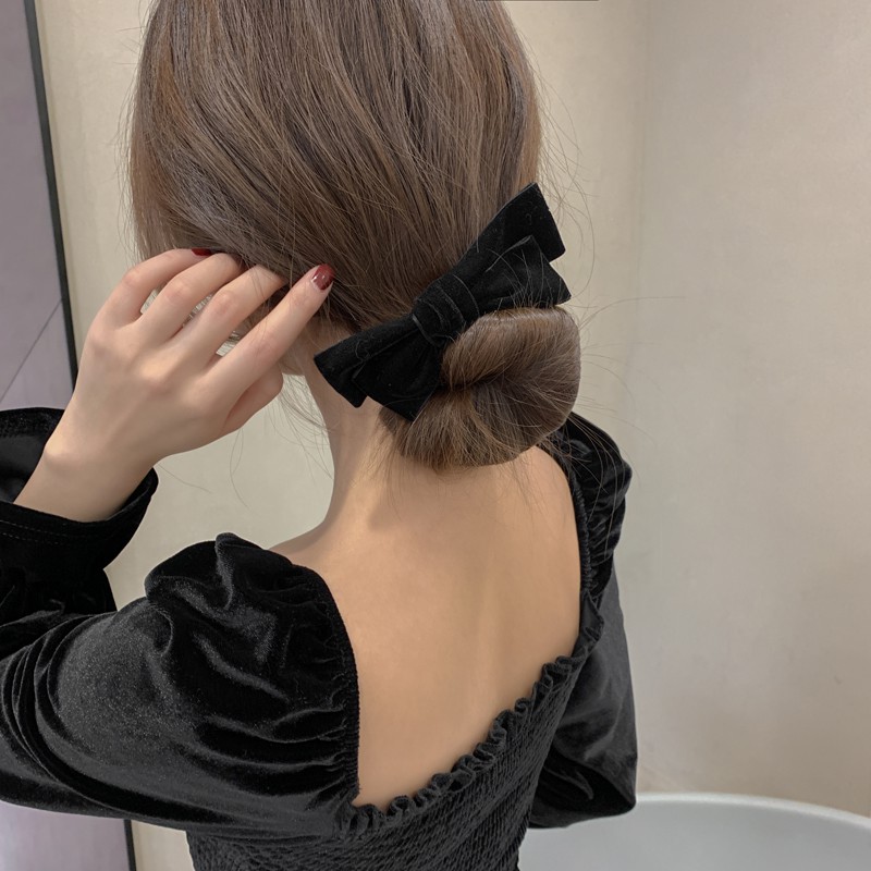 Dụng cụ cố định tóc đính nơ cô nàng Hàn Quốc cổ điển TOC32