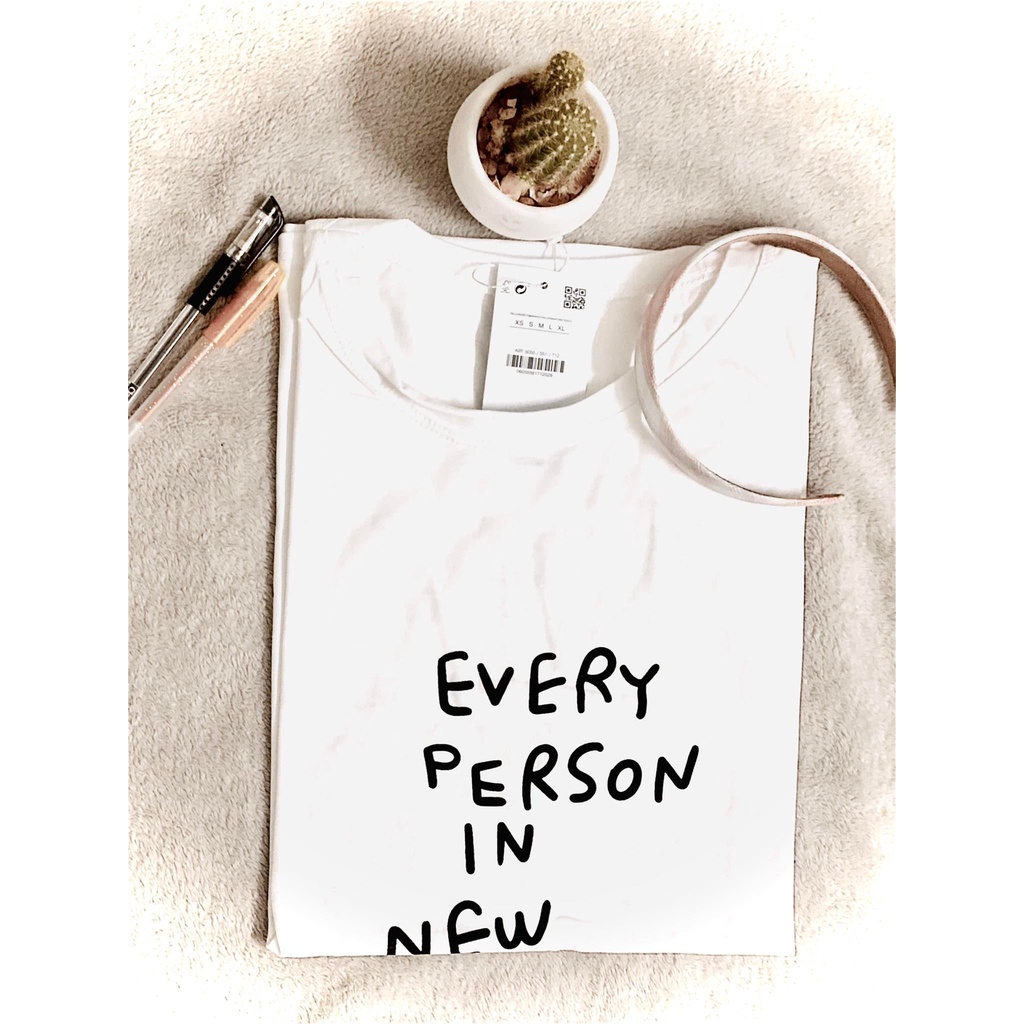 Áo Thun Trắng Unisex Freesize MOSCHINO 100% Cotton