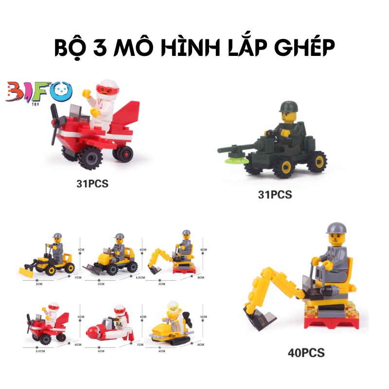 Bộ sưu tập đồ chơi lắp ghép mô hình mini cho bé phát triển trí não