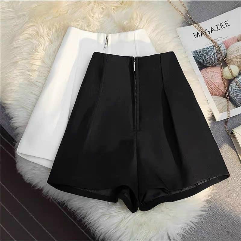 [Mã WAMT2405 giảm 10K đơn 0K] Quần Short Nữ Lưng Cao Khoá Giữa Chất Vải Đẹp Cao Cấp