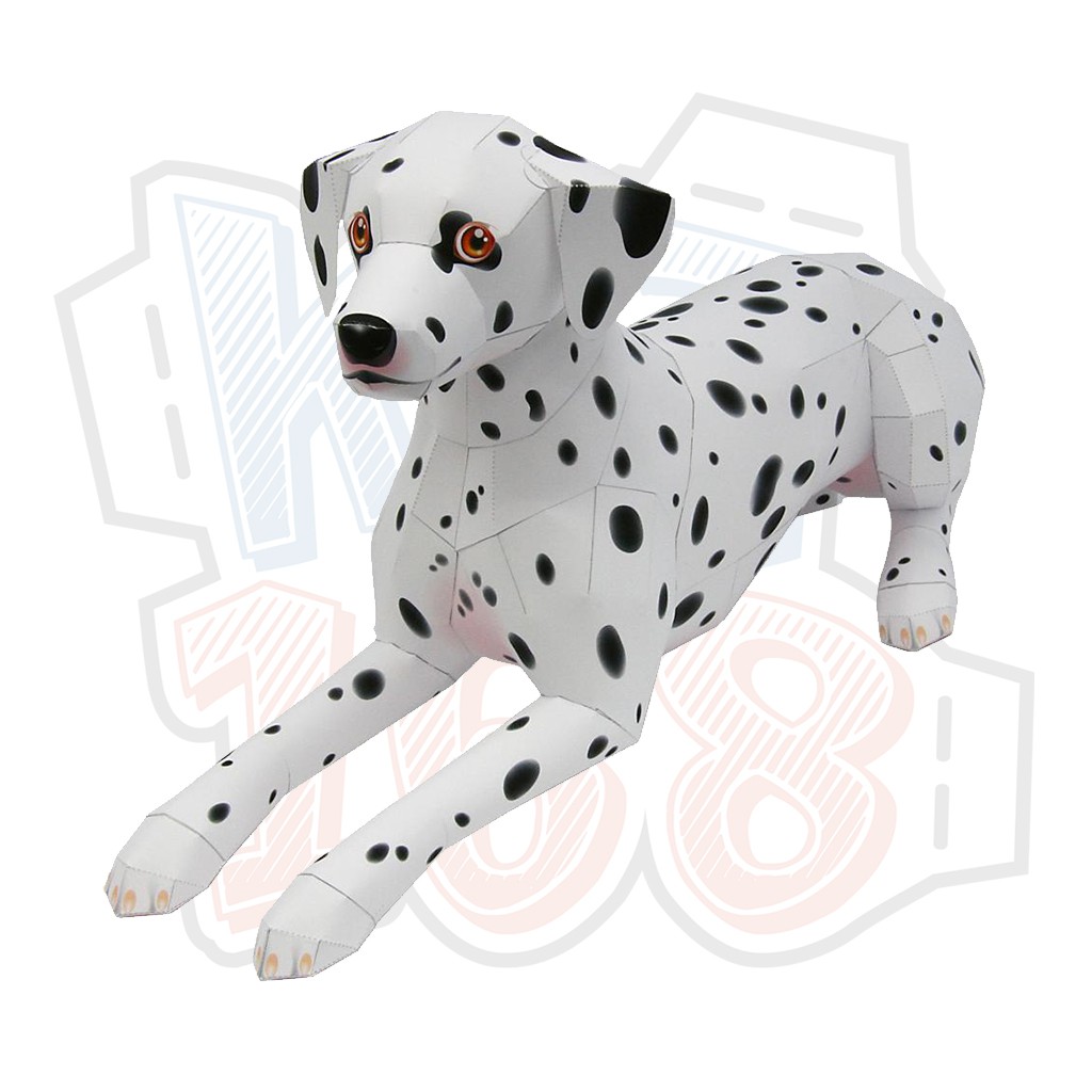 Mô hình giấy động vật Chó Đốm Dalmatian