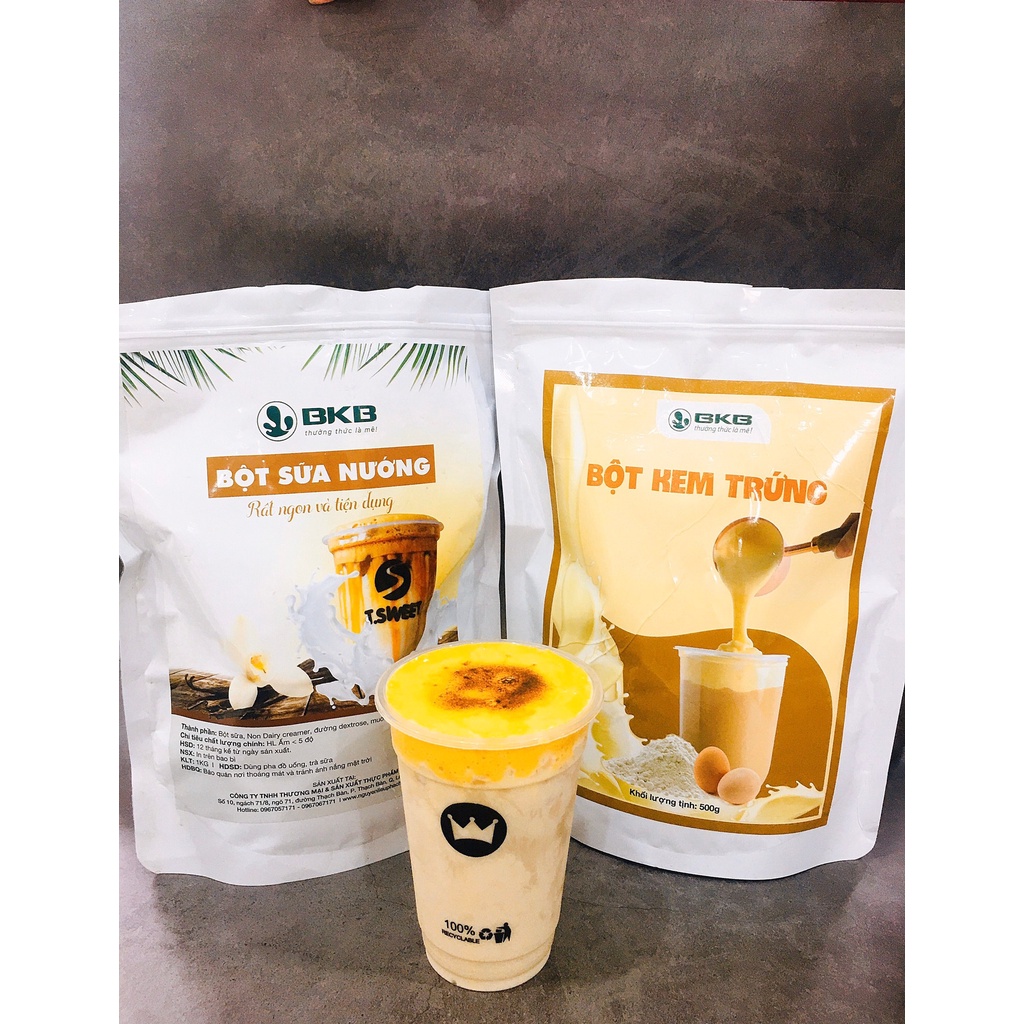 Bột kem trứng BKB gói 500gr pha chế đơn giản tiện lợi tiết kiệm chi phí