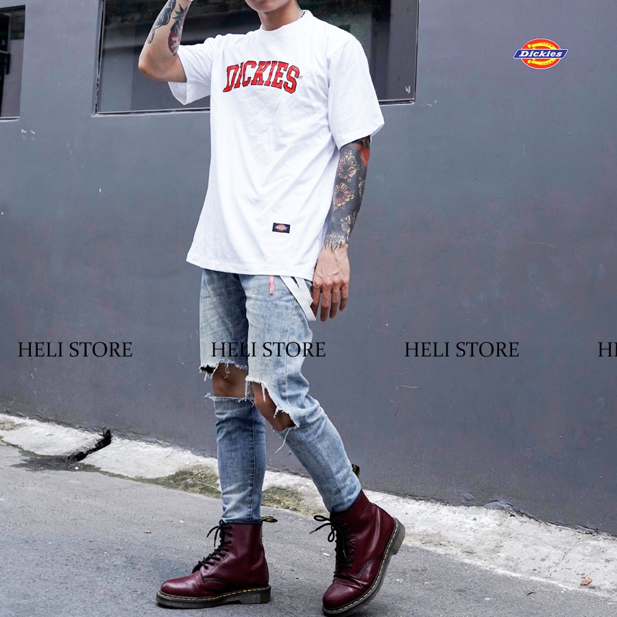 Áo thun Dickies - Teeshirt Dickies Original - Đen &amp; Trắng - Unisex nam nữ.