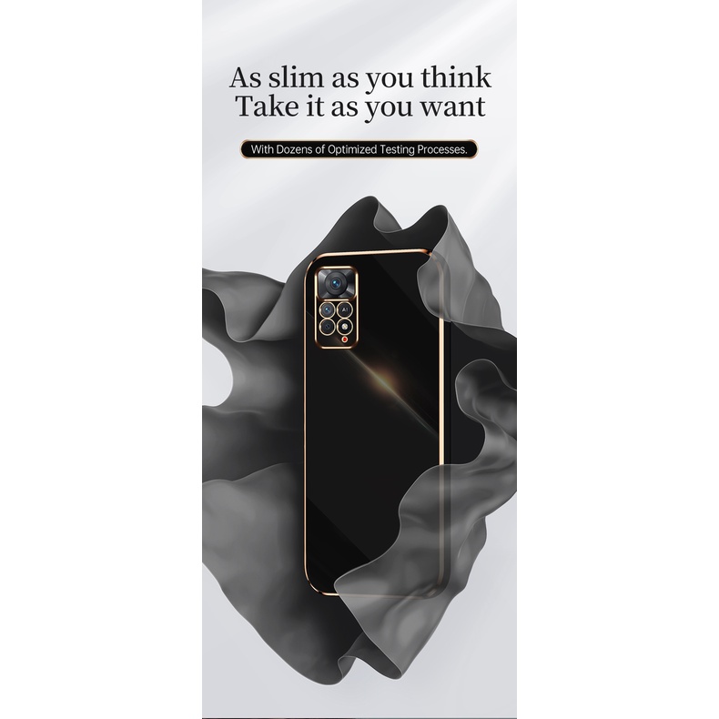 For Xiaomi Redmi Note 11 Pro Case Straight Plating Frame Silicone Cover Redme Note11 4G 11S 5G 11Pro Plus Camera Protect Fundas