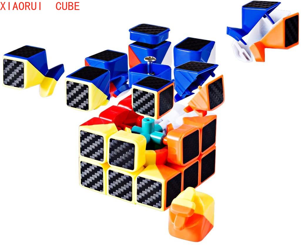 Khối rubik đồ chơi 3x3x3 thiết kế vỏ carbon màu đen thời trang
