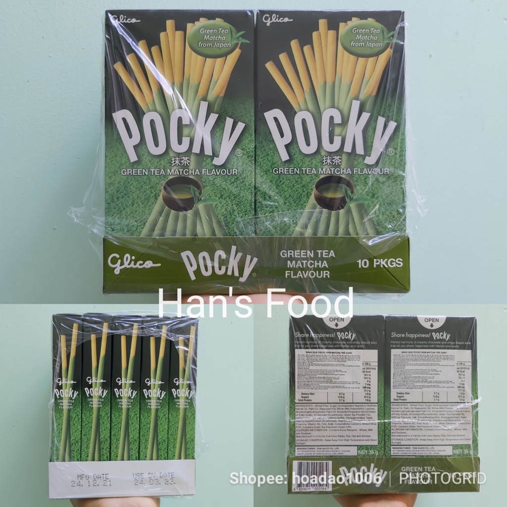 Bánh Que Pocky Thái Lan vị Dâu, Trà xanh, Chocolate Socola